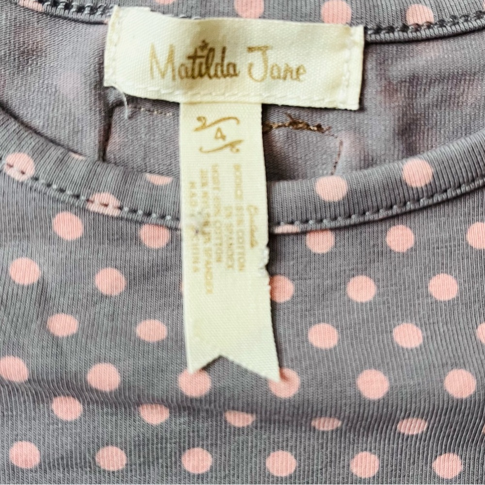 Matilda Jane Flynn Marjorine tunic top dot, floral, yellow, pink, purple, ruffle - Picture 3 of 6